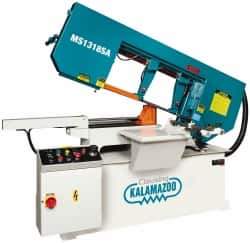 Clausing - 18-1/2 x 10-1/2" Max Capacity, Semi-Automatic Variable Speed Pulley Horizontal Bandsaw - 102 to 377 SFPM Blade Speed, 230/460 Volts, 45 & 60°, 3 hp, 3 Phase - Exact Industrial Supply