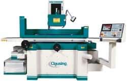 Clausing - 40 Inch Long x 16 Inch Wide Table, 5 to 25m per Min, 3 Phase, Automatic Floor Machine Surface Grinder - 7.5 hp, 1,750 RPM Spindle Speed, 230/460 Volts, 158 Inch Overall Length, 5 Inch Arbor Hole Diameter - Exact Industrial Supply