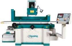 Clausing - 40 Inch Long x 16 Inch Wide Table, 5 to 25m per Min, 3 Phase, Automatic Floor Machine Surface Grinder - 7.5 hp, 1,750 RPM Spindle Speed, 230/460 Volts, 158 Inch Overall Length, 5 Inch Arbor Hole Diameter - Exact Industrial Supply