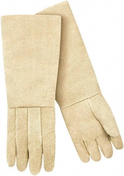 Steiner - Size Universal Wool Lined Fiberglass Heat Resistant Glove - 23" OAL, Slip-On Cuff - Exact Industrial Supply