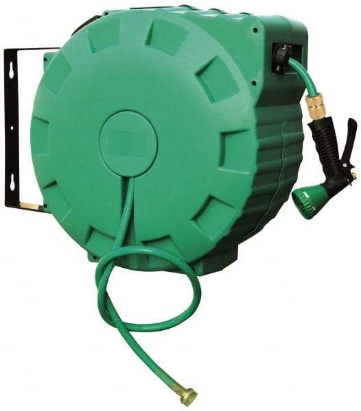 Value Collection - 80' Spring Retractable Hose Reel - 140 psi, Hose Included - Exact Industrial Supply