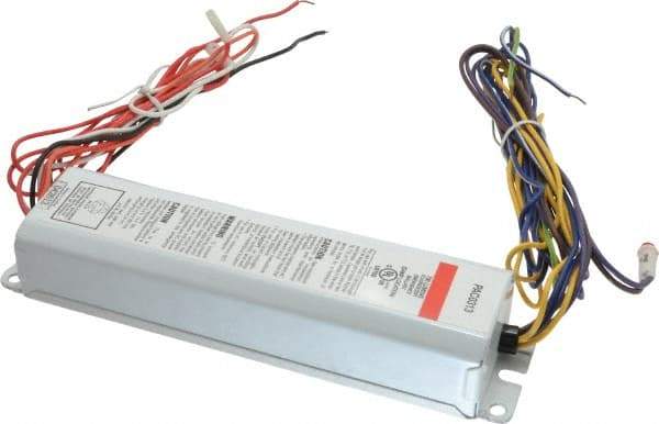 Mule - 2 Lamp, 120-277 Volt, T8, T10, T12 Fluorescent Emergency Ballast - 0 to 39 Watt, 600 to 700 Lumens, 90 min Run Time, 2 Inch Long x 9-16/41 Inch Wide x 1-1/2 Inch High - Exact Industrial Supply