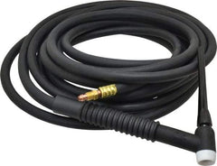 Value Collection - 25 Ft. Long, 150 Amp Rating, Air Cooled TIG Welding Torch - Silicon Rubber, Gas Valve - Exact Industrial Supply
