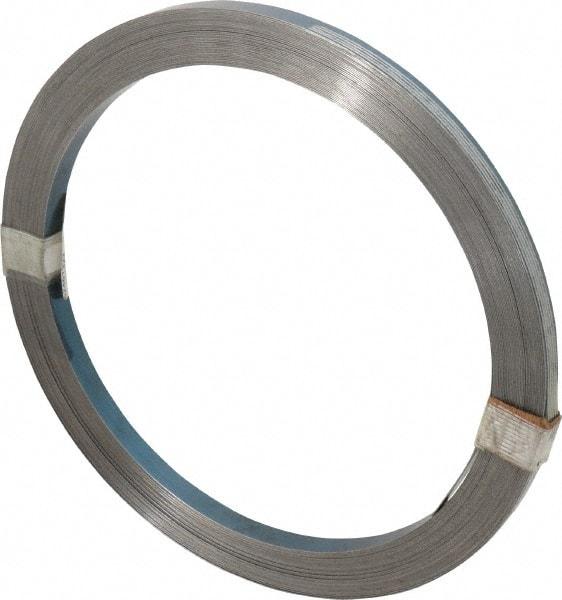 Value Collection - 1 Piece, 75 Ft. Long x 1/2 Inch Wide x 0.025 Inch Thick, Roll Shim Stock - Spring Steel - Exact Industrial Supply