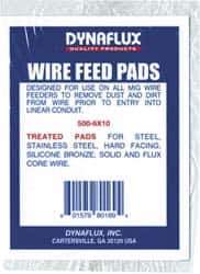 Dynaflux - Treated Wire Feed Pads - For Use with All Size MIG Wire - Exact Industrial Supply