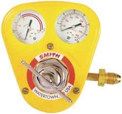 Miller-Smith - 300 CGA Inlet Connection, B L/H Fitting, 15 Max psi, Acetylene Welding Regulator - 9/16-18 Thread, Left Hand Rotation - Exact Industrial Supply