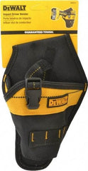 DeWALT - 1 Pocket Drill/Impact Driver Holster - Ballistic Polyester, Black & Yellow, 6" Wide x 9" High - Exact Industrial Supply