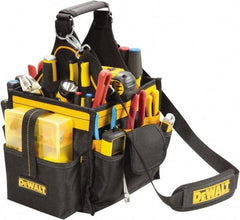 DeWALT - 23 Pocket Black & Yellow Polyester Tool Bag - 10-1/2" Wide x 8-1/2" Deep x 10" High - Exact Industrial Supply