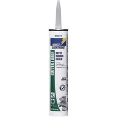 White Lightning - 10 oz Cartridge White Butyl Rubber Caulk - -40 to 180°F Operating Temp, 24 to 48 hr Full Cure Time - Exact Industrial Supply