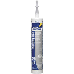 White Lightning - 10 oz Cartridge Clear RTV Silicone Joint Sealant - -80 to 450°F Operating Temp, 30 min Tack Free Dry Time, 24 hr Full Cure Time - Exact Industrial Supply