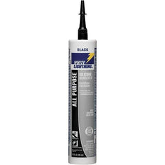 White Lightning - 10 oz Cartridge Black RTV Silicone Joint Sealant - -80 to 400°F Operating Temp, 30 min Tack Free Dry Time, 24 hr Full Cure Time - Exact Industrial Supply