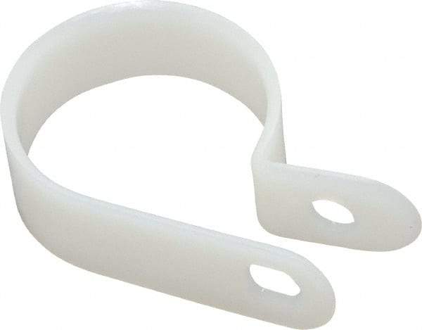 Value Collection - 27.28mm Bundle Diam, 0.181" Hole, Nylon Clamp - White - Exact Industrial Supply