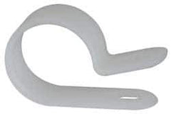 Value Collection - 19.9mm Bundle Diam, 0.181" Hole, Nylon Clamp - White - Exact Industrial Supply