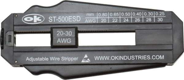 Jonard Tools - 30 to 20 AWG Capacity Precision Wire Stripper - ESD Safe Polycarbonate Handle - Exact Industrial Supply