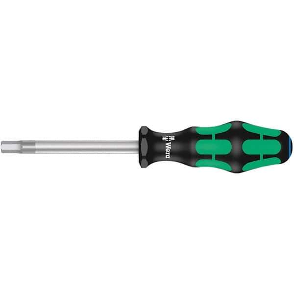 Wera - 6mm Standard Hex Driver - 80mm Blade Length, Ergonomic Cushion Grip Handle, 185mm OAL - Exact Industrial Supply