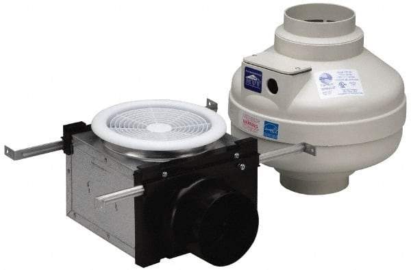 Fantech - 4" Blade, Direct Drive, 0.027 hp, 100 CFM, Totally Enclosed Exhaust Fan - 5-5/16" Opening Height x 7-3/16" Opening Width, 7-3/16" Deep, 5/16" Projection, 115 Volt, Single Phase - Exact Industrial Supply