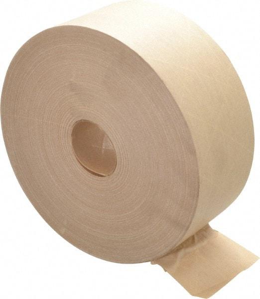 Intertape - 2-3/4" x 500' Natural (Color) Water Activated Adhesive Sealing Tape - Paper Backing, 6.1 mil Thick, Series KR500 - Exact Industrial Supply