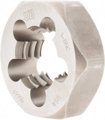 Union Butterfield - 1-8 UNC Thread, 1-13/16" Hex, Right Hand Thread, Hex Rethreading Die - Chromium Steel, 1" Thick, Series 2025 - Exact Industrial Supply