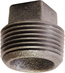 Made in USA - Size 4", Class 125, Cast Iron Black Pipe Square Plug - 175 psi, FPT End Connection - Exact Industrial Supply