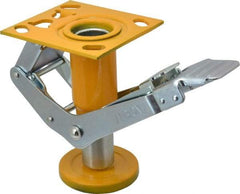 Albion - 7-1/2" Mounting Height, Position Floor Lock for 6" Diam Caster Wheels - 1-1/2" Retracted Clearance - Exact Industrial Supply