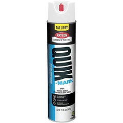 Krylon - 25 fl oz White Marking Paint - 35 to 71 Sq Ft Coverage, Water-Based Formula - Exact Industrial Supply