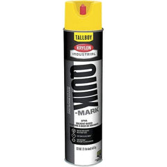 Krylon - 25 fl oz Yellow Marking Paint - 35 to 71 Sq Ft Coverage, Solvent-Based Formula - Exact Industrial Supply