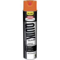 Krylon - 25 fl oz Orange Marking Paint - 35 to 71 Sq Ft Coverage, Solvent-Based Formula - Exact Industrial Supply