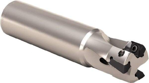 Seco - 12mm Cut Diam, 8mm Max Depth of Cut, 16mm Shank Diam, 135mm OAL, Indexable Square Shoulder End Mill - XO.. 0903.. Inserts, Cylindrical Shank, 90° Lead Angle, Through Coolant, Series Micro Turbo - Exact Industrial Supply