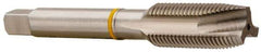 Accupro - #6-32, 2 Flute, Bright Finish, Vanadium High Speed Steel Spiral Point Tap - Plug Chamfer, Right Hand Thread, 2" OAL, 13mm Thread Length, 3.581mm Shank Diam, 2B Class of Fit - Exact Industrial Supply