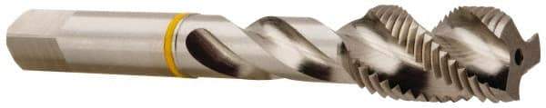 Accupro - #4-40 2 Flute Modified Bottoming Spiral Flute Tap - Vanadium High Speed Steel, Bright Finish, 1-7/8" OAL, Right Hand Flute, Right Hand Thread, H5 - Exact Industrial Supply