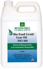Renewable Lubricants - 1 Gal Bottle, Mineral Gear Oil - 23°F to 250°F, 382 St Viscosity at 40°C, 49 St Viscosity at 100°C, ISO 460 - Exact Industrial Supply