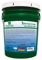 Renewable Lubricants - 5 Gal Pail, Mineral Gear Oil - 10°F to 250°F, 166 St Viscosity at 40°C, 24.1 St Viscosity at 100°C, ISO 220 - Exact Industrial Supply