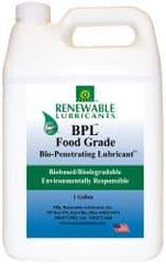 Renewable Lubricants - 1 Gal Bottle Thin Oily Film Penetrant/Lubricant - 0°F to 280°F, Food Grade - Exact Industrial Supply