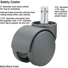 Master Caster - Cushions, Casters & Chair Accessories Type: Caster Set For Use With: Office and Home Furniture - Exact Industrial Supply