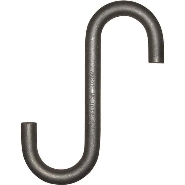 Peerless Chain - Trade Size 3/4", 2-1/4" Opening, Alloy Steel Shot Blasted/Rust Inhibitor S-Hook - 1,750 Lb Capacity, 3/4" Wire, 8-1/4" OAL - Exact Industrial Supply