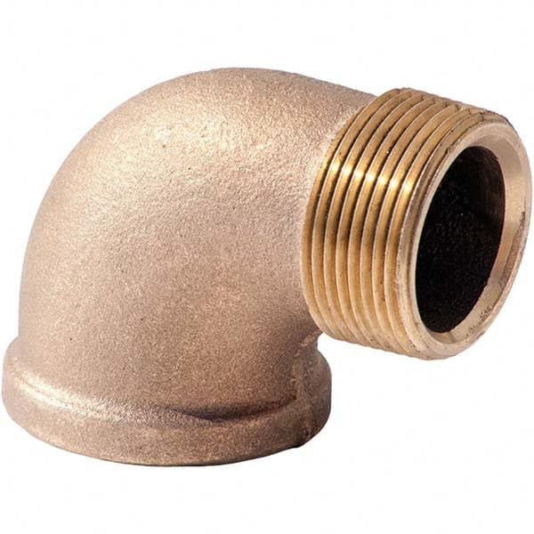 Merit Brass - Brass & Chrome Pipe Fittings Type: 90 Street Elbow Fitting Size: 3 - Exact Industrial Supply