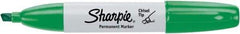 Sharpie - Green Permanent Marker - Chisel Tip, AP Nontoxic Ink - Exact Industrial Supply