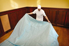 TRIMACO - Medium Weight Coated Sontara Drop Cloth - 12' x 9', 0.001" Thick, One Tuff Professional Grade - Exact Industrial Supply