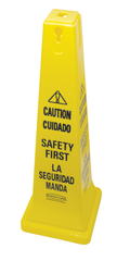 Caution Cone Sign - Yellow - Exact Industrial Supply