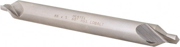 Hertel - #6 Plain Cut 60° Incl Angle Cobalt Combo Drill & Countersink - Exact Industrial Supply