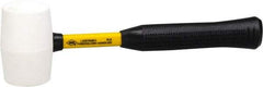 NUPLA - 1 Lb Head Soft Face Rubber Hammer - 13" OAL, 13" Long Fiberglass Handle with Grip - Exact Industrial Supply