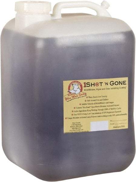 Bare Ground Solutions - 5 Gallon pail of 1 Shot Mold Inhibiting Coating - Moisture activated mold/mildew, algae, fungus prevention coating  It has zero VOC's and uses a low concentration of EPA registered chemicals. - Exact Industrial Supply