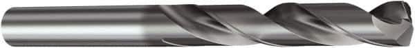 Sandvik Coromant - 12.8mm 140° Solid Carbide Jobber Drill - TiAlN Finish, Right Hand Cut, Spiral Flute, Straight Shank, 4.8819" OAL, Split Point - Exact Industrial Supply