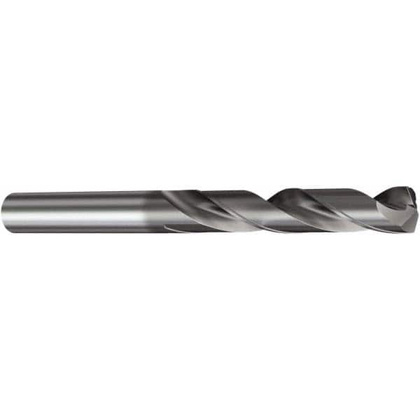 Screw Machine Length Drill Bit: 0.6496″ Dia, 140 °, Solid Carbide TiAlN Finish, Right Hand Cut, Straight-Cylindrical Shank, Series CoroDrill 460