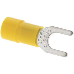 Value Collection - #10 Stud, 12 to 10 AWG Compatible, Partially Insulated, Standard Fork Terminal - Exact Industrial Supply