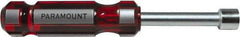 Paramount - 1/2" Solid Shaft Nutdriver - Color Coded Handle, 7-1/8" OAL - Exact Industrial Supply