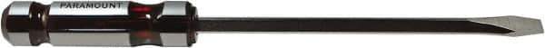 Paramount - 318mm OAL Standard Slotted Screwdriver - 203mm Blade Length, Square Shank, Acetate Handle - Exact Industrial Supply