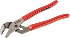 Proto - 7" OAL, 1-3/32" Max Capacity, 13/16" Jaw Length x 3/8" Jaw Width, 5 Position Gooseneck Tongue & Groove Pliers - Serrated Straight Jaws, Standard Head, Vinyl Handles - Exact Industrial Supply