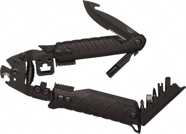 Gerber - 13 Piece, Cable/Communications Multi-Tool Set - Black, 7-1/2" OAL - Exact Industrial Supply