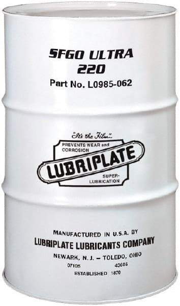 Lubriplate - 55 Gal Drum, Synthetic Gear Oil - 8°F to 420°F, 1088 SUS Viscosity at 100°F, 210 SUS Viscosity at 210°F, ISO 220 - Exact Industrial Supply